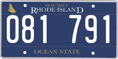 RI license plate 081791