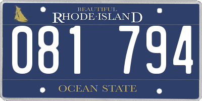 RI license plate 081794