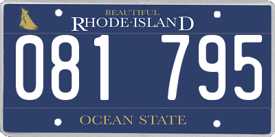 RI license plate 081795