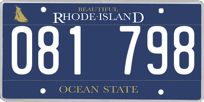 RI license plate 081798