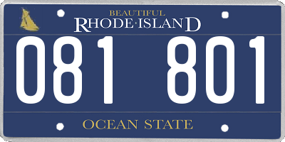 RI license plate 081801