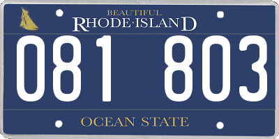 RI license plate 081803