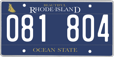 RI license plate 081804