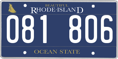 RI license plate 081806