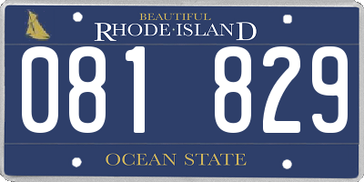 RI license plate 081829