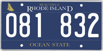 RI license plate 081832