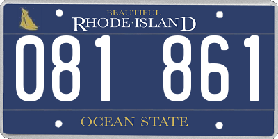 RI license plate 081861