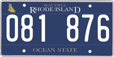 RI license plate 081876