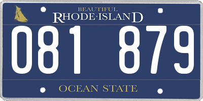 RI license plate 081879