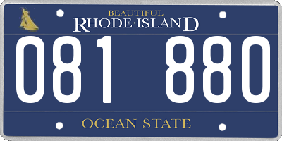 RI license plate 081880