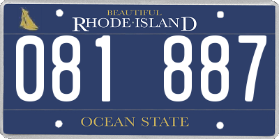 RI license plate 081887