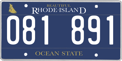RI license plate 081891