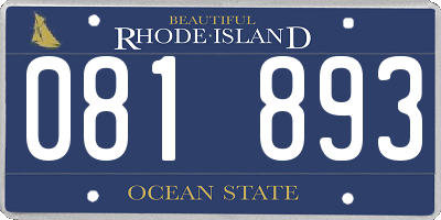 RI license plate 081893