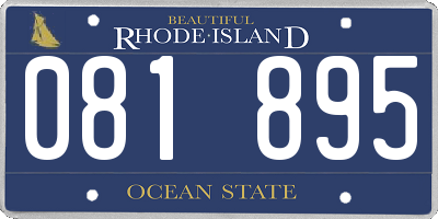 RI license plate 081895