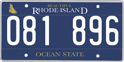 RI license plate 081896