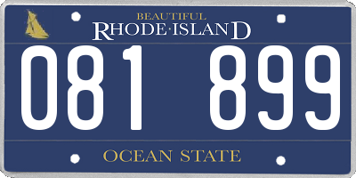 RI license plate 081899