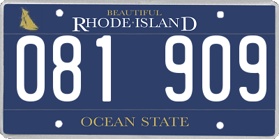 RI license plate 081909