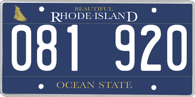 RI license plate 081920