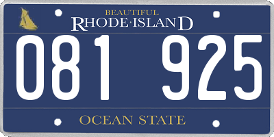 RI license plate 081925