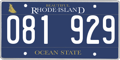 RI license plate 081929
