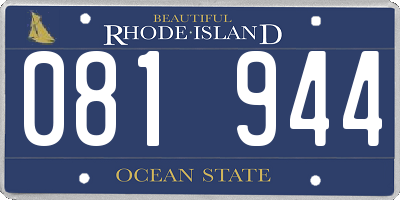 RI license plate 081944