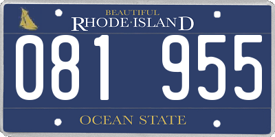 RI license plate 081955