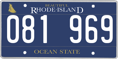 RI license plate 081969