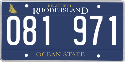 RI license plate 081971