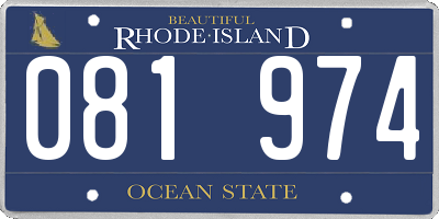 RI license plate 081974