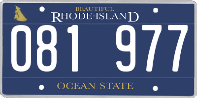 RI license plate 081977