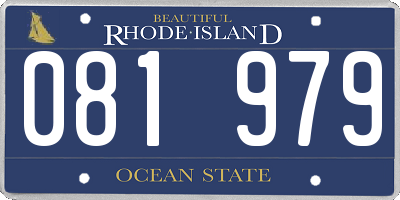 RI license plate 081979