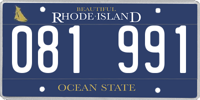 RI license plate 081991