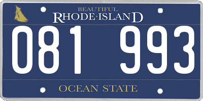 RI license plate 081993