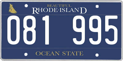 RI license plate 081995
