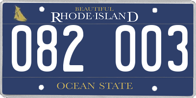 RI license plate 082003