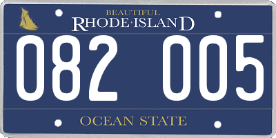 RI license plate 082005