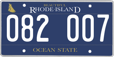 RI license plate 082007