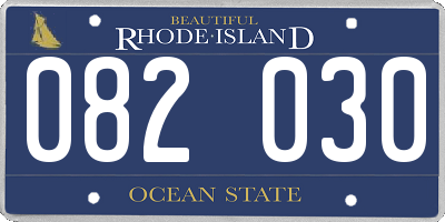 RI license plate 082030