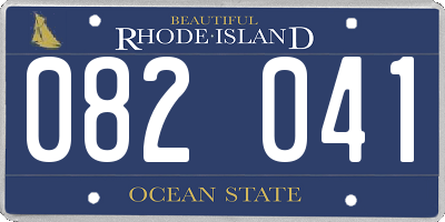 RI license plate 082041