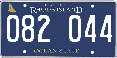 RI license plate 082044