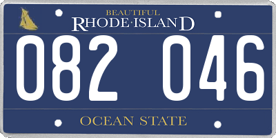RI license plate 082046