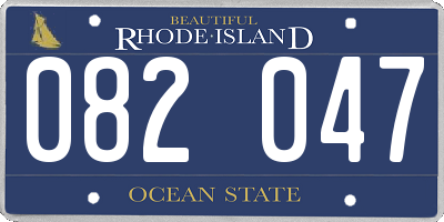 RI license plate 082047
