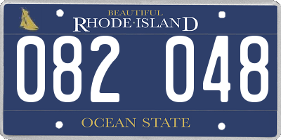 RI license plate 082048
