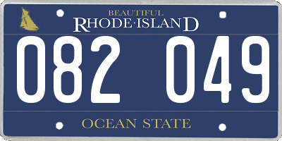 RI license plate 082049