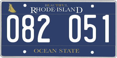 RI license plate 082051