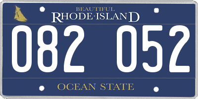 RI license plate 082052
