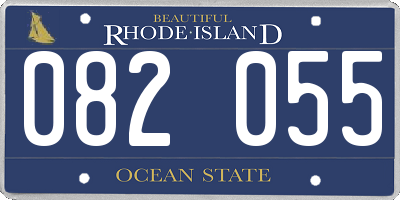 RI license plate 082055