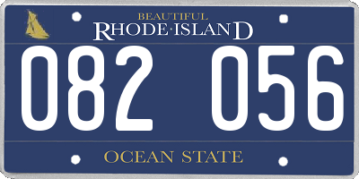 RI license plate 082056