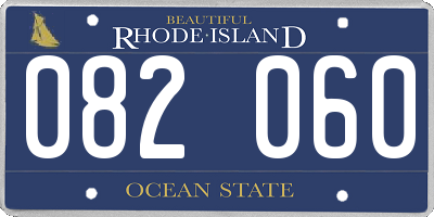 RI license plate 082060