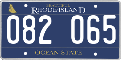 RI license plate 082065